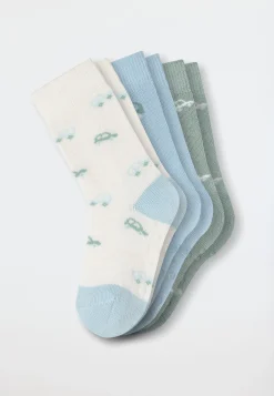 Baby-Stoppersocken 3er-Pack Autos mehrfarbig - Legwear Baby