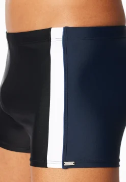 Badehose mit Bein Schlüsseltasche schwarz - Aqua
