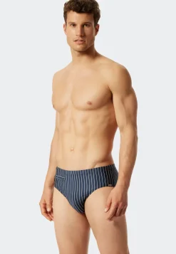 Badehose mit Reißverschlusstasche Wirkware Streifen admiral - Nautical Casual