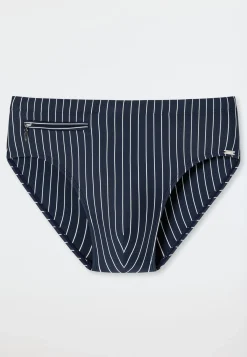 Badehose mit Reißverschlusstasche Wirkware Streifen admiral - Nautical Casual