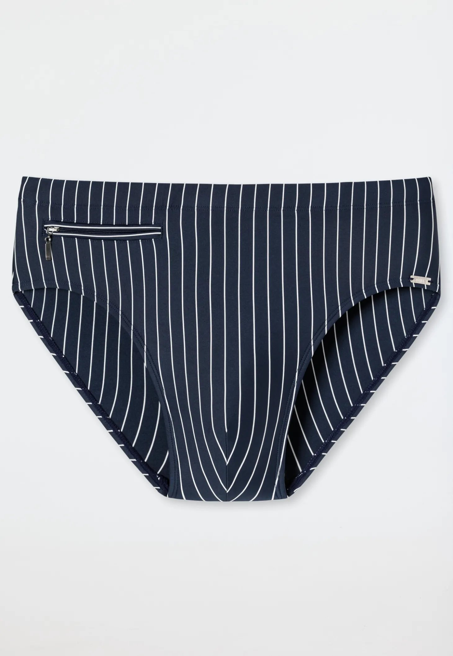 Badehose mit Reißverschlusstasche Wirkware Streifen admiral - Nautical Casual