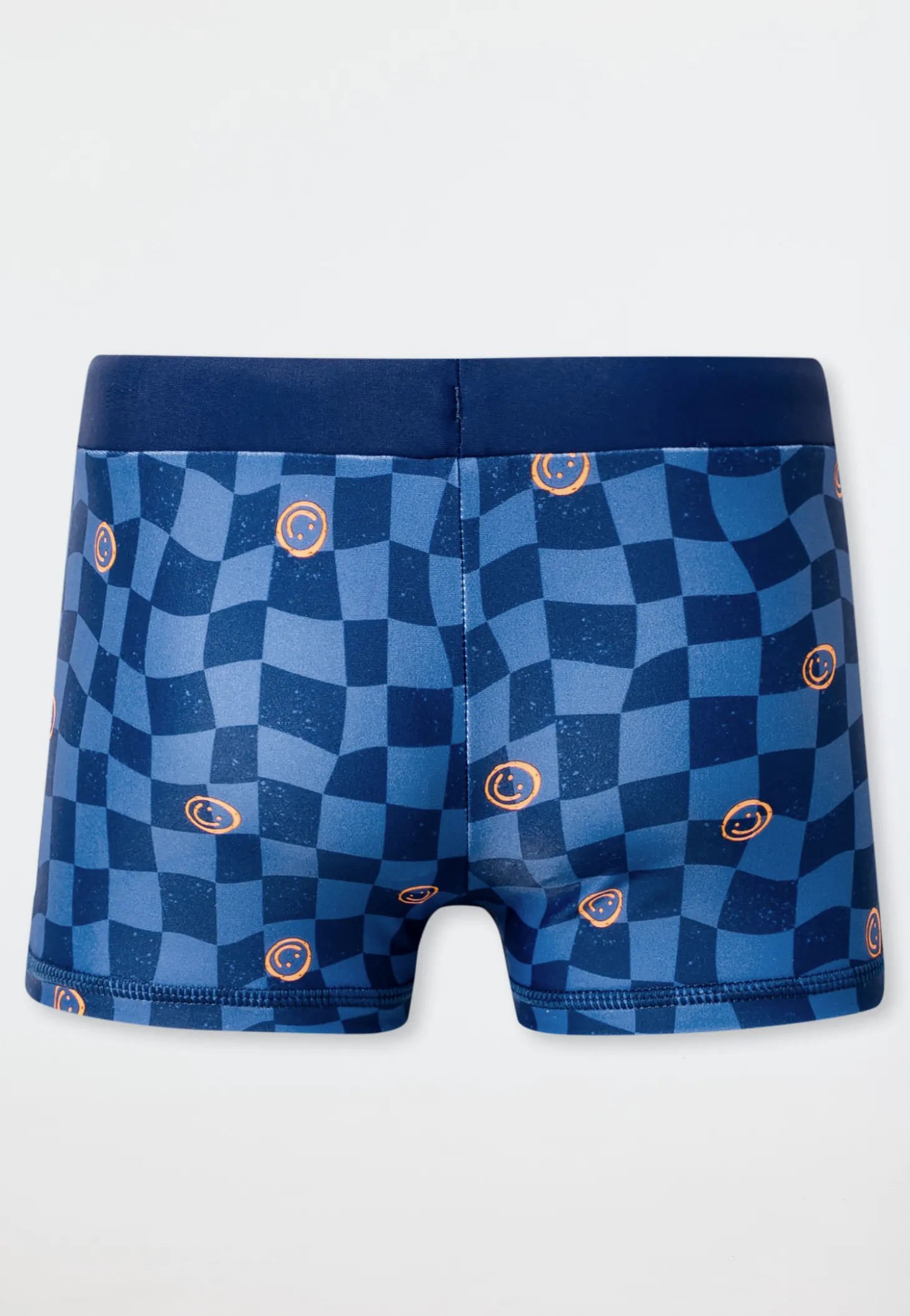 Badehose UV-Schutz 40+ Karos Smiley indigo - Aqua