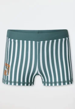 Badehose UV-Schutz 40+ Streifen mineral - Aqua