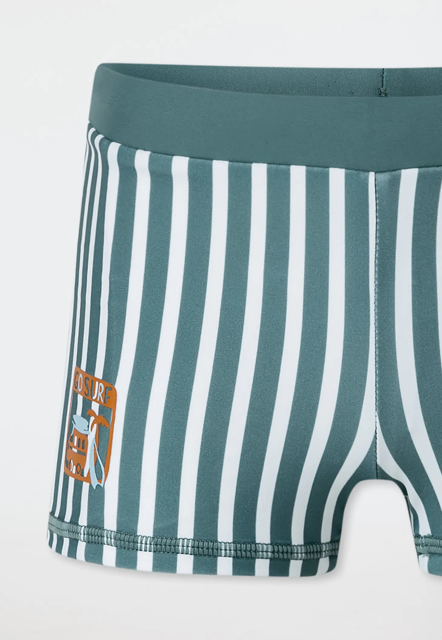 Badehose UV-Schutz 40+ Streifen mineral - Aqua