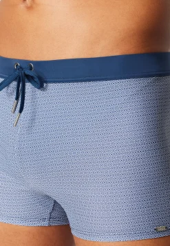Badehose Wirkware blau gemustert - Aqua