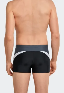 Badehose Wirkware seitliche Streifen schwarz - Nautical Active