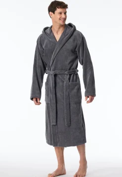 Bademantel Frottee grau - Essentials