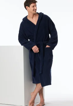 Bademantel Frottee navyblau - Essentials