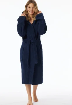 Bademantel mit Kapuze, 120 cm navy - Essentials