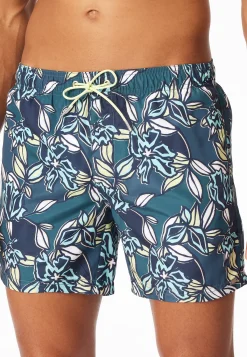 Badeshorts Webware multicolor gemustert - Aqua