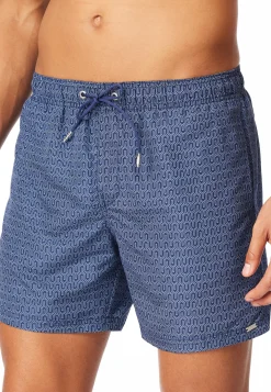 Badeshorts Webware navy gemustert - Aqua
