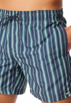 Badeshorts Webware Streifen lime - Aqua