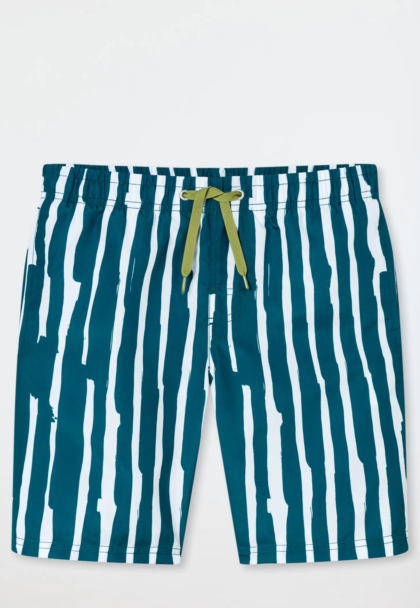 Badeshorts Webware Streifen petrol - Aqua