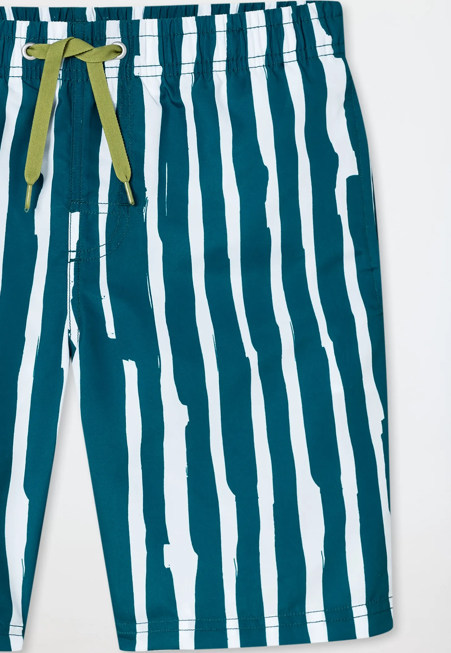 Badeshorts Webware Streifen petrol - Aqua