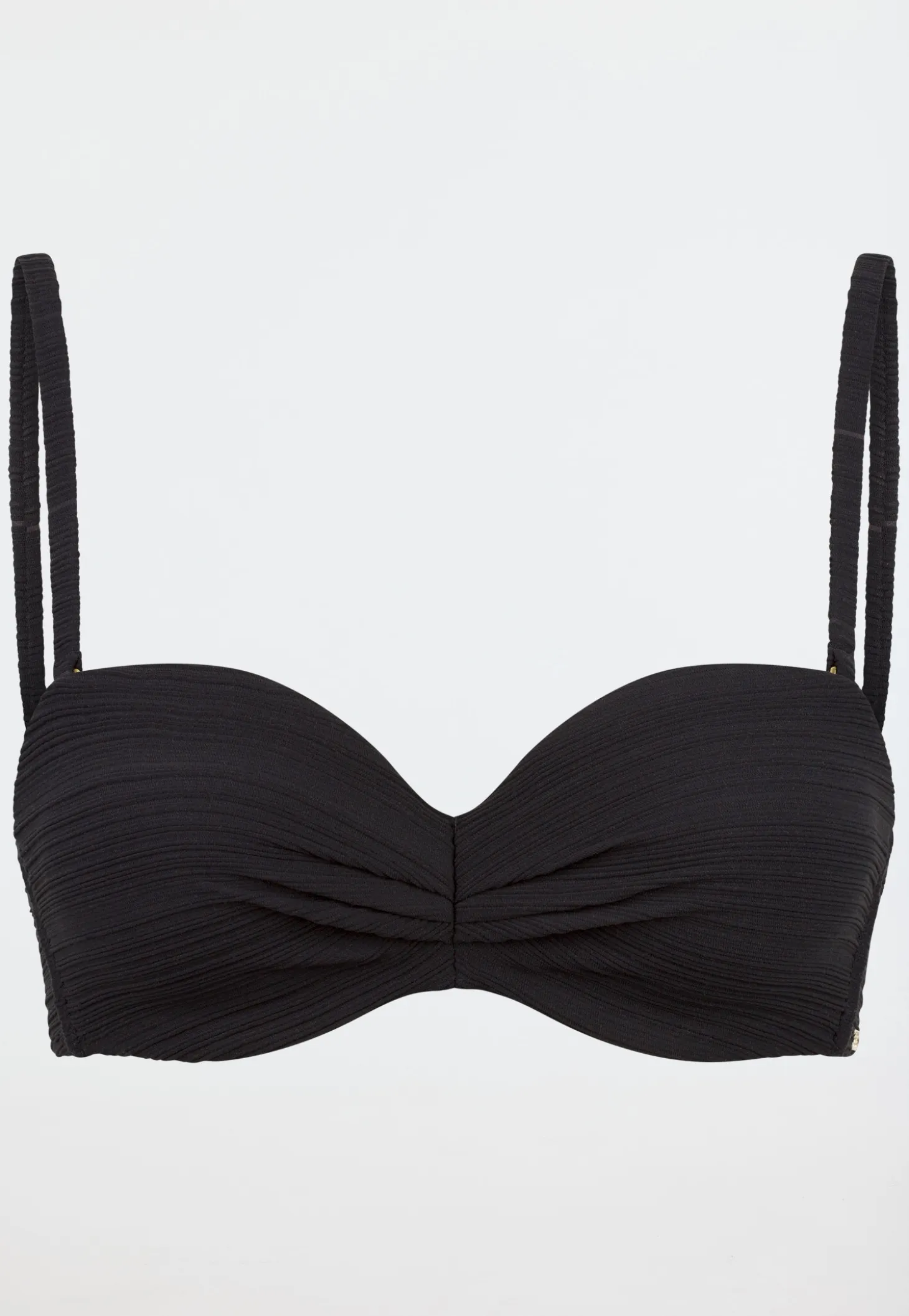 Bandeau-Bikini-Top mit Schale schwarz - Aqua