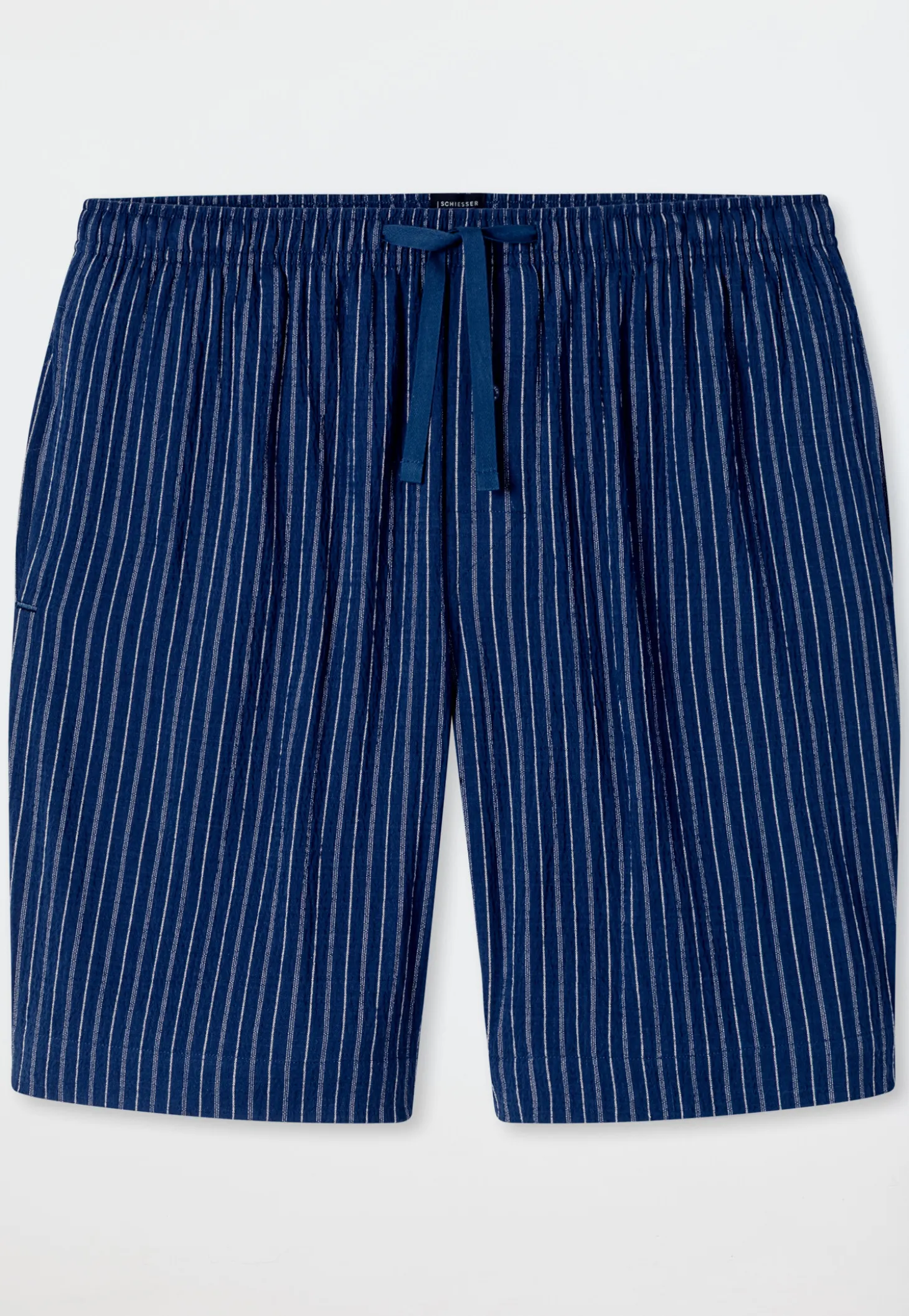 Bermuda Webware Seersucker navy gestreift - Mix+Relax