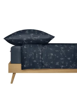 Bettwäsche 2-teilig Feinbiber Skifahrer deep blue - SCHIESSER Home