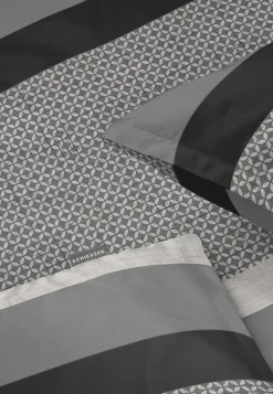 Bettwäsche 2-teilig Satin Streifen grau - SCHIESSER Home