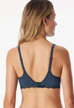 BH mit Schale Spitze deep blue - Unique Cotton