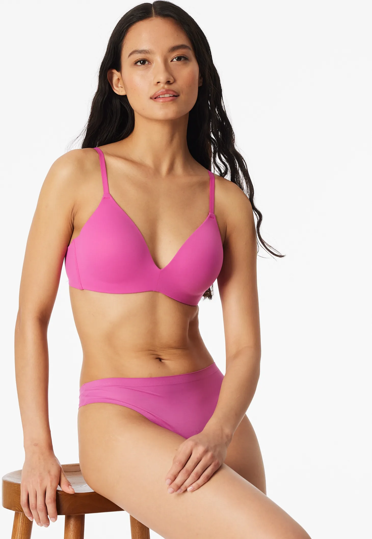 BH ohne Bügel gepadded ohne Bügel fuchsia - Invisible Soft