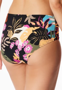 Bikinihose Blumen multicolor - Aqua