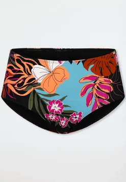 Bikinihose Blumen multicolor - Aqua