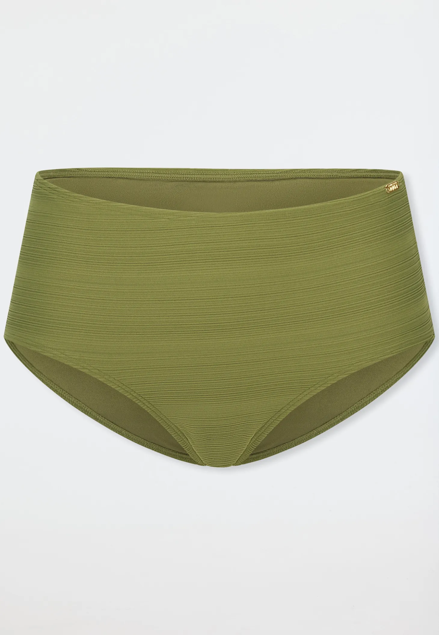 Bikinihose Panty Streifen oliv - Aqua