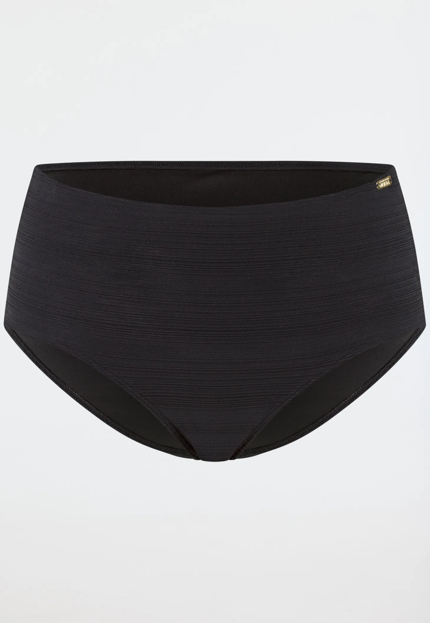 Bikinihose Panty Streifen schwarz - Aqua