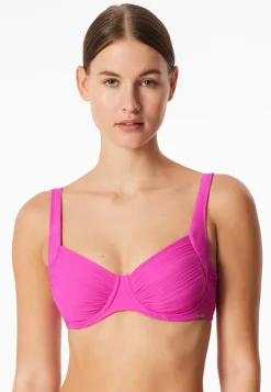 Bikini-Top mit Bügeln fuchsia - Aqua