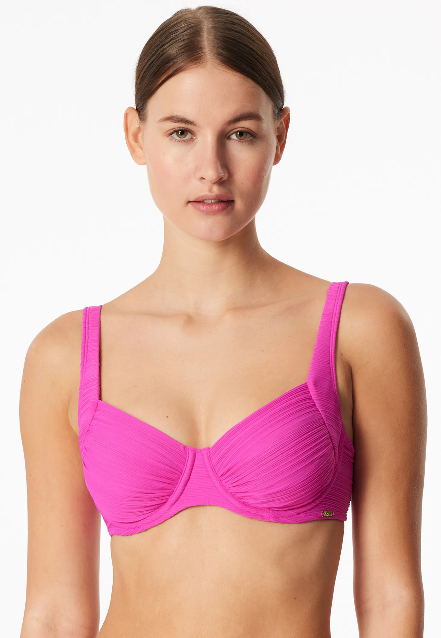 Bikini-Top mit Bügeln fuchsia - Aqua