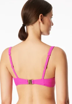 Bikini-Top mit Bügeln fuchsia - Aqua