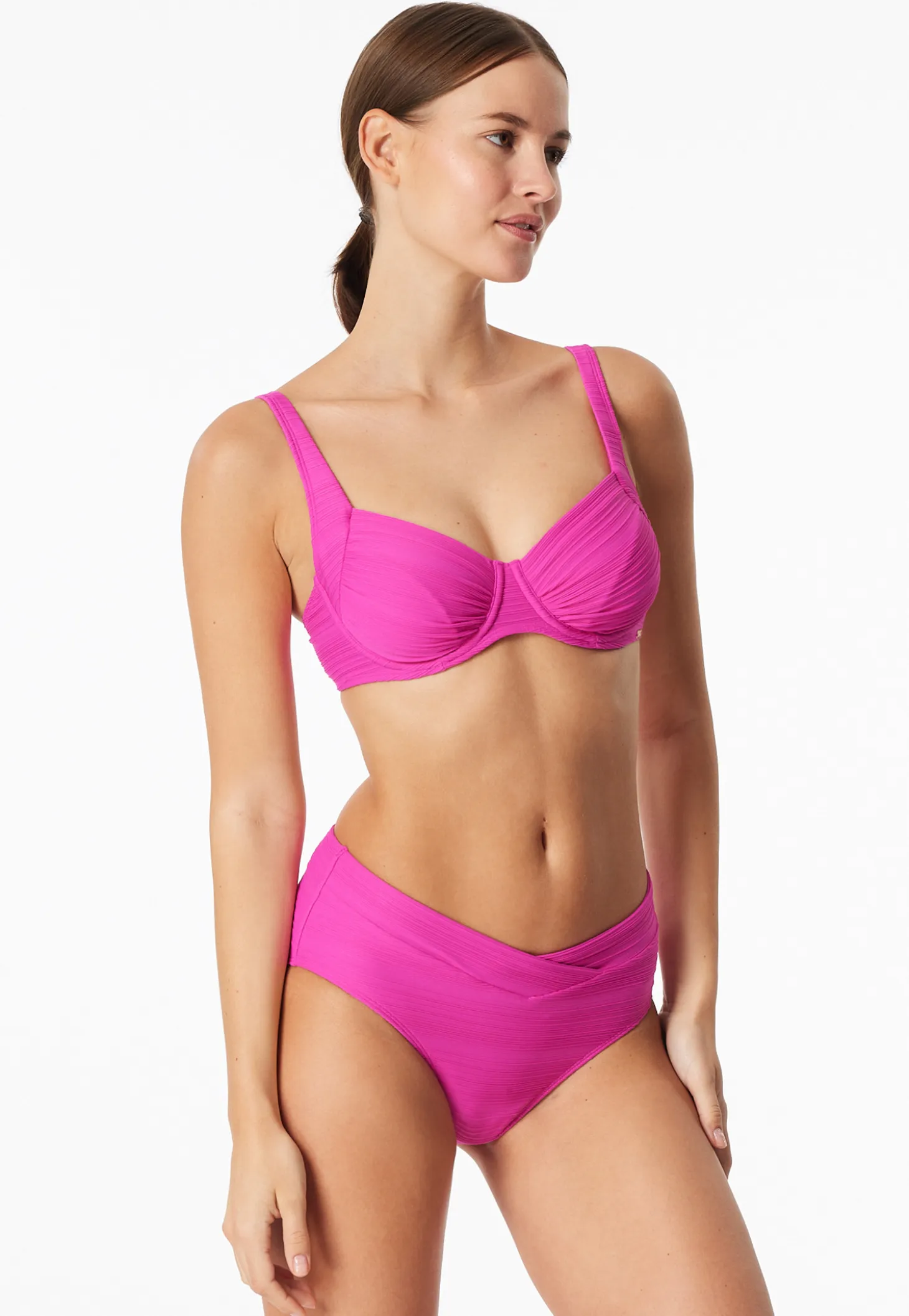 Bikini-Top mit Bügeln fuchsia - Aqua