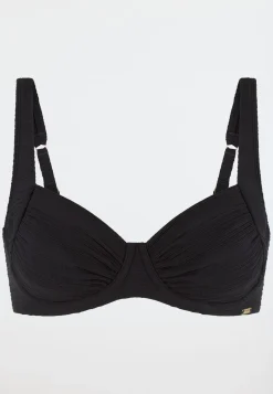 Bikini-Top mit Bügeln schwarz - Aqua