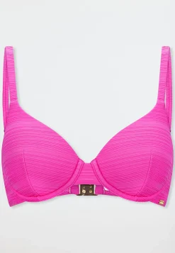 Bikini-Top mit Schale fuchsia - Aqua
