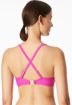 Bikini-Top mit Schale fuchsia - Aqua