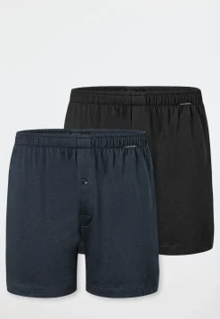 Boxershorts 2er-Pack Jersey schwarz/petrol - Boxershorts Multipacks