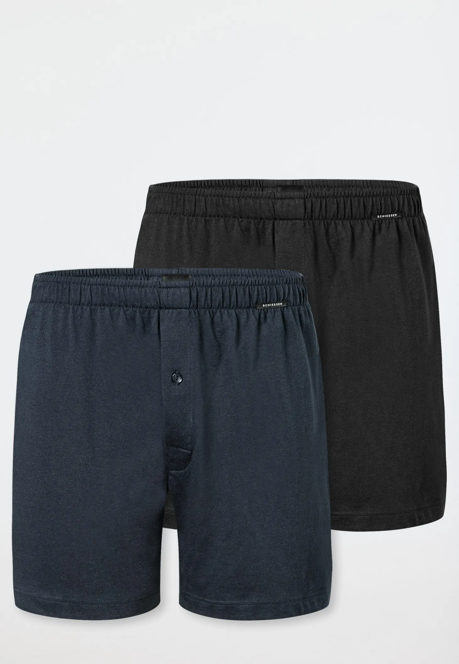 Boxershorts 2er-Pack Jersey schwarz/petrol - Boxershorts Multipacks