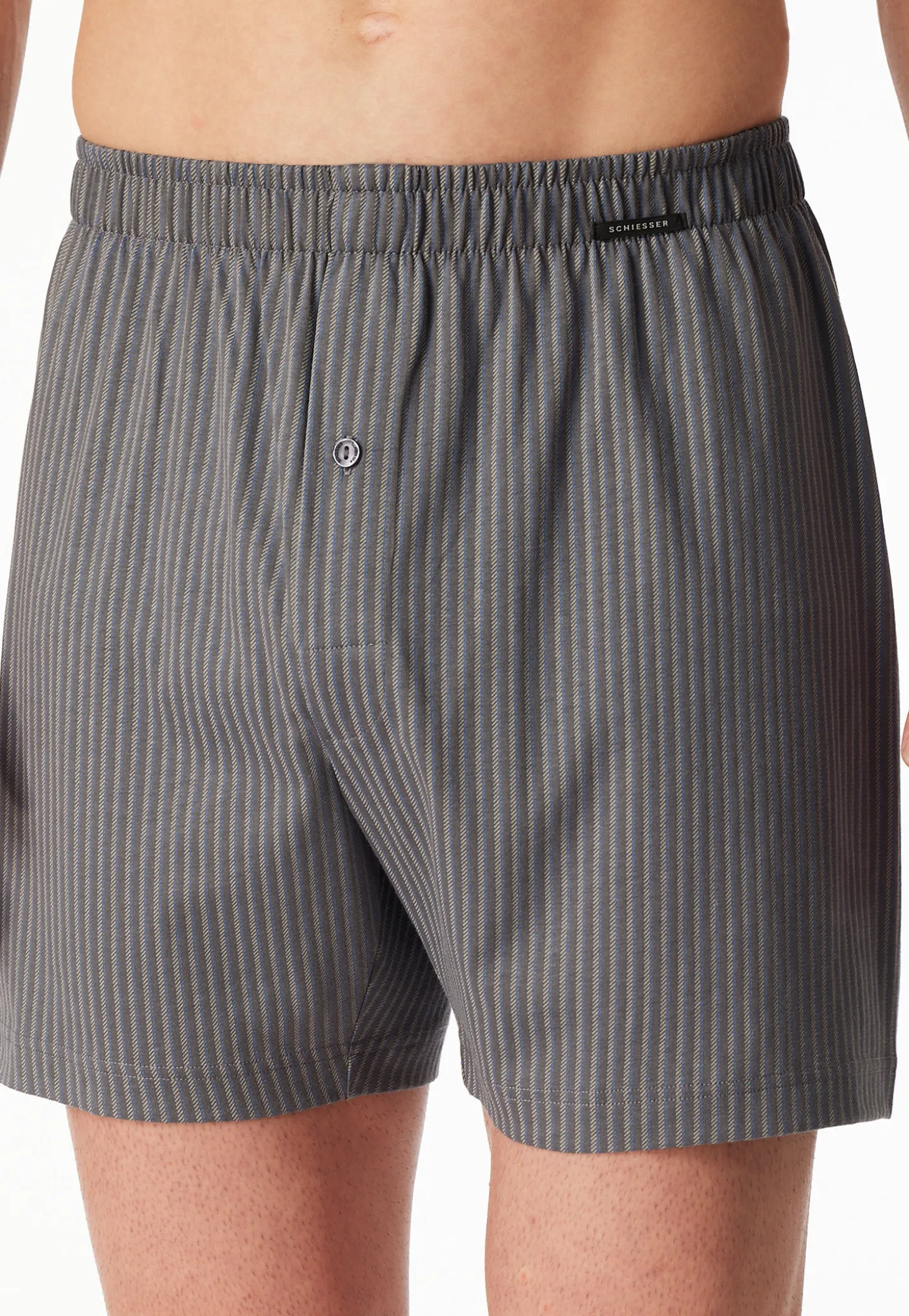 Boxershorts 2er-Pack Jersey uni gemustert - Boxershorts Multipack