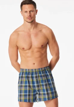 Boxershorts 2er-Pack Webware gemustert - Boxershorts Multipack