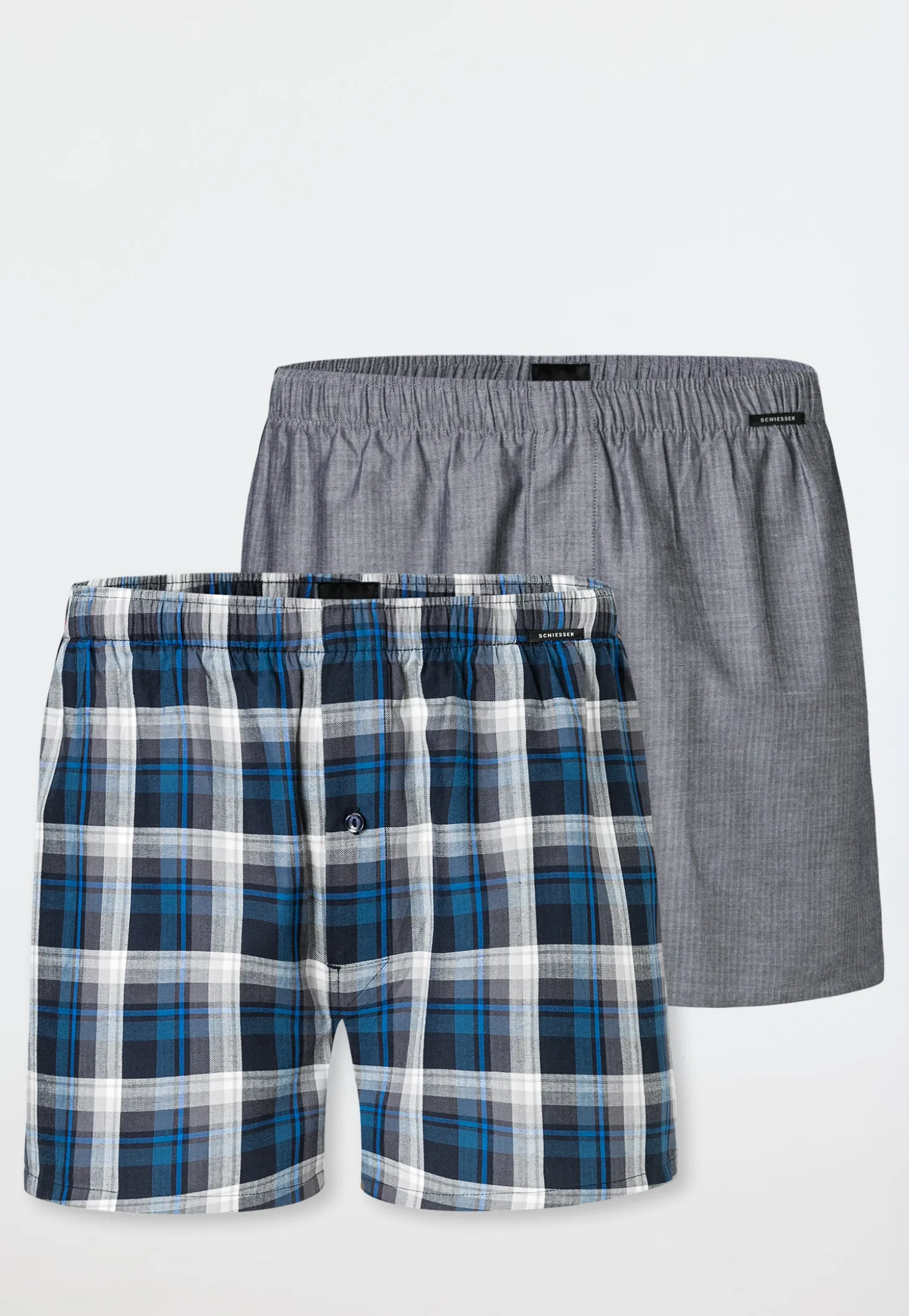 Boxershorts 2er-Pack Webware Karo mehrfarbig - Boxershorts Multipack