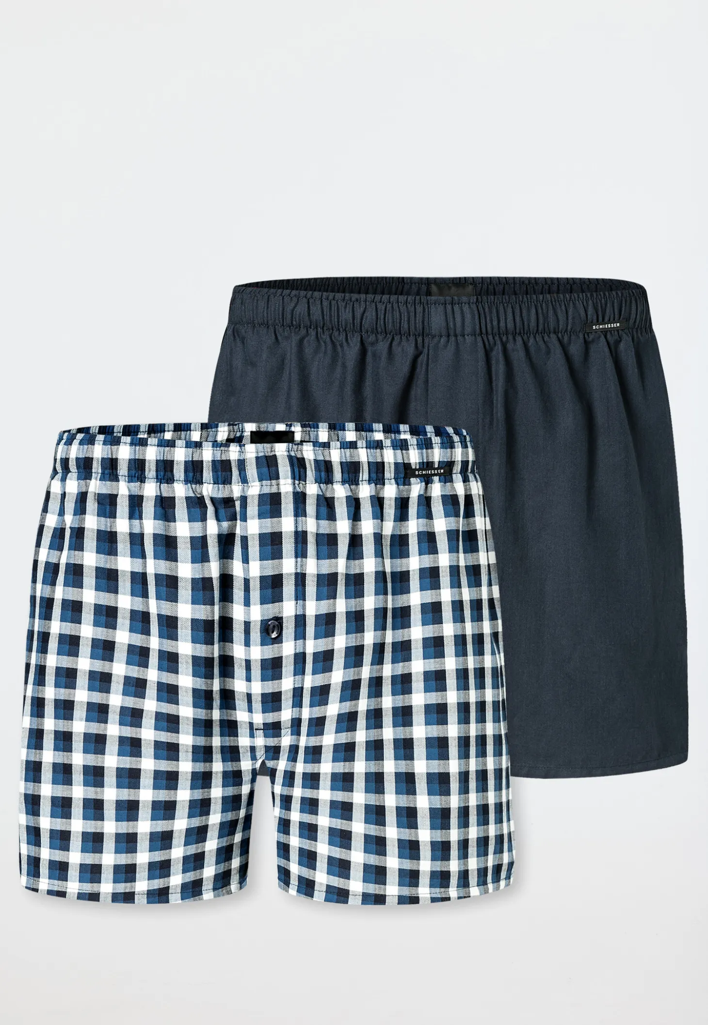 Boxershorts 2er-Pack Webware Karo mehrfarbig - Boxershorts Multipack