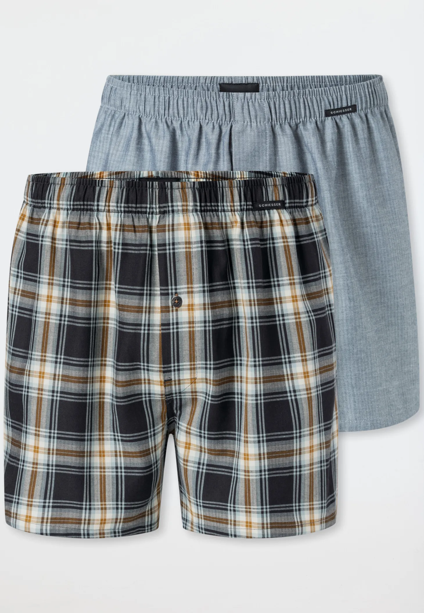 Boxershorts 2er-Pack Webware mehrfarbig gemustert - Boxershorts Multipack