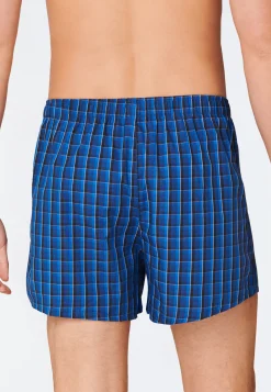 Boxershorts 2er-Pack Webware royal kariert - Boxershorts Multipack