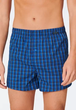 Boxershorts 2er-Pack Webware royal kariert - Boxershorts Multipack