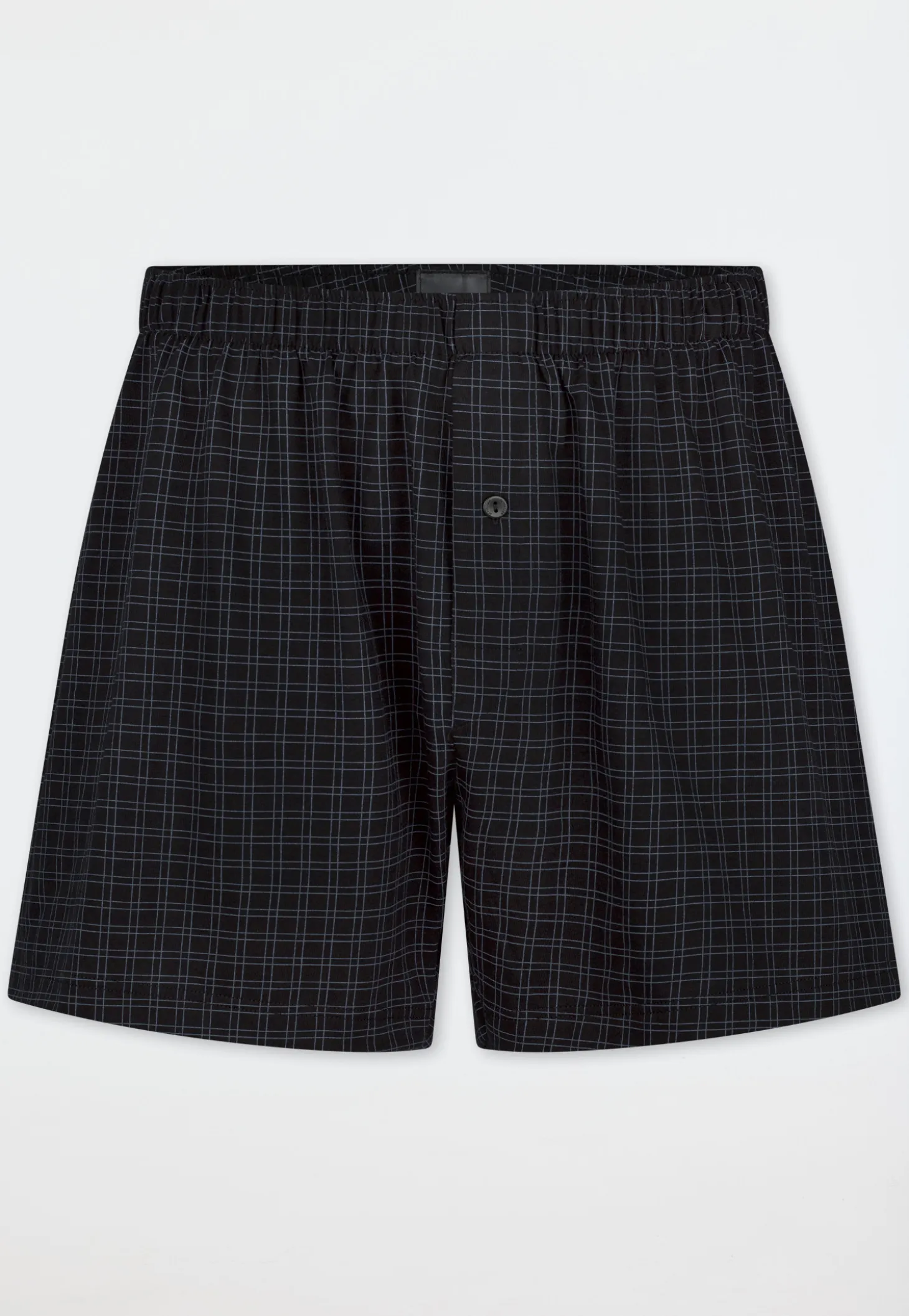 Boxershorts Jersey schwarz kariert - Cotton Casuals