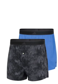 Boxershorts mit Knopfleiste 2er-Pack Schwarz/Blau - ADIDAS