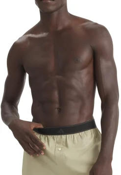 Boxershorts mit Knopfleiste 2er-Pack Oliv/Khaki - ADIDAS