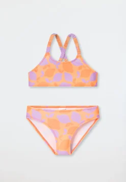 Bustier-Bikini Wirkware UV-Schutz 40+ Zitronen pfirsichorange - Aqua