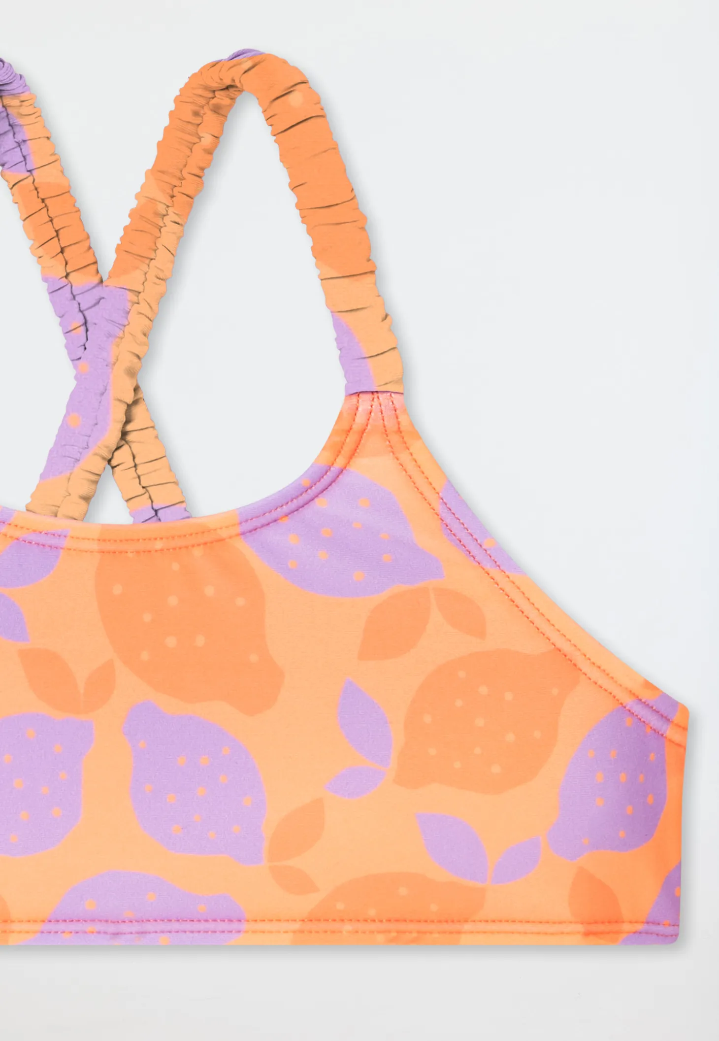 Bustier-Bikini Wirkware UV-Schutz 40+ Zitronen pfirsichorange - Aqua