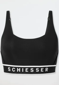 Bustier Doppelripp schwarz - Pure Rib